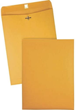 Quality Park 9 X 12 Clasp Envelopes with Deeply Gummed Flaps, Great for Filing, Storing or Mailing Documents, 28 Lb Brown Kraft, 100 per Box (QUA37890)