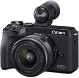 Canon EOS M6 Mark II Mirrorless Camera for Vlogging + 15-45Mm Lens, CMOS, APS-C Sensor, Dual Pixel CMOS Auto Focus, Wi-Fi,Bluetooth and 4K Video