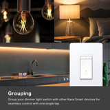 Kasa Smart Dimmer Switch HS220, Single Pole, Needs Neutral Wire, 2.4Ghz Wi-Fi Light Switch Works with Alexa and Google Home, UL Certified, No Hub Required