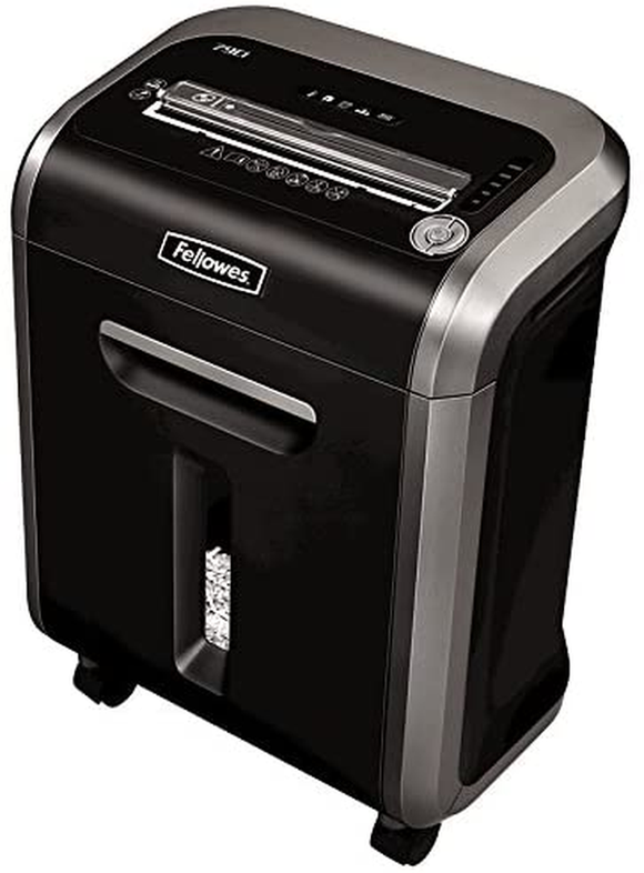 Fellowes Powershred 79Ci 100% Jam Proof Medium, Duty Cross, Cut Shredder, 16 Sheet Capacity, Black/Dark Silver