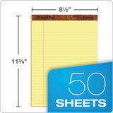 TOPS the Legal Pad Writing Pads, 8-1/2" X 11-3/4", Canary Paper, Legal Rule, 50 Sheets, 12 Pack (7532)