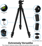 Sabrent 65 Inch Aluminum Tripod with 360 Degree Full Motion Camera Mount (TP-AL65)