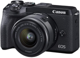 Canon EOS M6 Mark II Mirrorless Camera for Vlogging + 15-45Mm Lens, CMOS, APS-C Sensor, Dual Pixel CMOS Auto Focus, Wi-Fi,Bluetooth and 4K Video