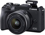 Canon EOS M6 Mark II Mirrorless Camera for Vlogging + 15-45Mm Lens, CMOS, APS-C Sensor, Dual Pixel CMOS Auto Focus, Wi-Fi,Bluetooth and 4K Video