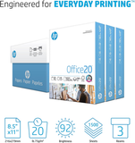 Hp Printer Paper | 8.5 X 11 Paper | Office 20 Lb | 3 Ream Case - 1500 Sheets | 92 Bright | Made in USA - FSC Certified | 112090C