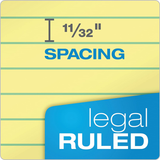 TOPS the Legal Pad Writing Pads, 8-1/2" X 11-3/4", Canary Paper, Legal Rule, 50 Sheets, 12 Pack (7532)