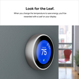 Google Nest Learning Thermostat - Programmable Smart Thermostat for Home - 3Rd Generation Nest Thermostat - Works with Alexa - Stainless Steel