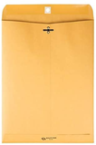 Quality Park 9 X 12 Clasp Envelopes with Deeply Gummed Flaps, Great for Filing, Storing or Mailing Documents, 28 Lb Brown Kraft, 100 per Box (QUA37890)