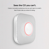 Google Nest Protect - Smoke Alarm - Smoke Detector and Carbon Monoxide Detector - Battery Operated , White - S3000BWES