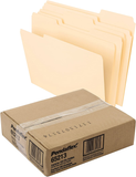 Pendaflex File Folders, Letter Size, 8-1/2" X 11", Classic Manila, 1/3-Cut Tabs in Left, Right, Center Positions, 100 per Box (65213)