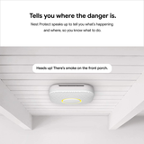 Google Nest Protect - Smoke Alarm - Smoke Detector and Carbon Monoxide Detector - Battery Operated , White - S3000BWES