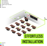 Shure Stem Networked Speaker for Conference Room, Exceptional Sound, Compatible with Dante, Bluejean, Google, Zoom, Teams, Etc, Quick & Easy Installation, Wall, Ceiling, or Standing Mount