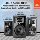 JBL Professional 308P MkII Next-Generation 8-Inch 2-Way Powered Studio Monitor, Black