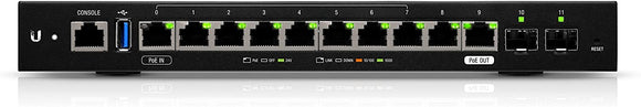 Ubiquiti Networks 12-Port EdgeRouter 12 Advanced Network Router with 10x Gigabit RJ45 Routing Ports 2X Gigabit SFP Ports